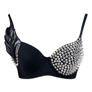 Accessoires d'organisation de placard : Soutien-gorge de danse gothique punk <span class=keywords><strong>Rive</strong></span>&Wing à clous noirs - Product Image 5