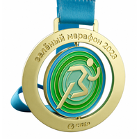 Médaille sportive en alliage de zinc, or, argent, bronze, avec logo personnalisé, médaille émaillée, cadeau, médaillon personnalisé en gros