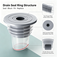 Joint d'étanchéité en silicone anti-odeur pour tuyau d'égout, flexible et durable, pour évacuation des eaux usées, pour évier de cuisine, salle de bain, plomberie, personnalisable OEM