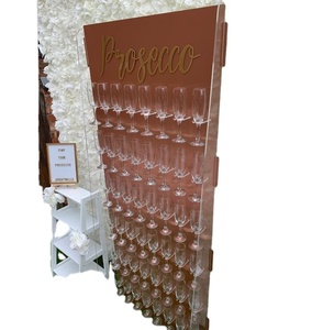 Présentoir mural personnalisé couleur Champagne, pour mariage, en acrylique Rose, or - Product Image 1