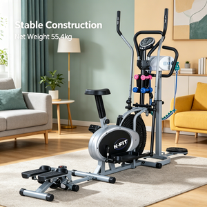 Máquina Elíptica Magnética K-FIT GS-8.2GASTM, Bicicleta Elíptica con Masajeador y Twister para Gimnasio en Casa, Cardio Estacionario - Product Image 4