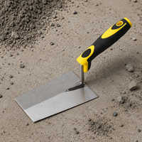 Outil à béton Acier au carbone Maçonnerie plate Marge Coulis Seau Truelle à briques avec poignée souple
