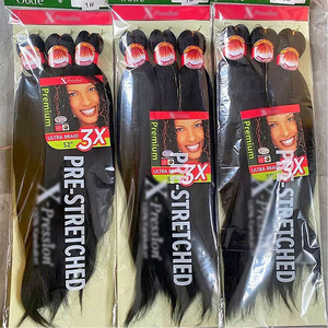 3X Pre-allungata EZ intrecciatura capelli sintetici <span class=keywords><strong>extension</strong></span> per Ombre per Ombre africano trecce facile impostazione acqua calda all'ingrosso - Product Image 2