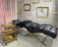 Nouveau support en métal croisé lit de massage rouge lit de cils salon chambre salle de coiffure salle de tatouage médical