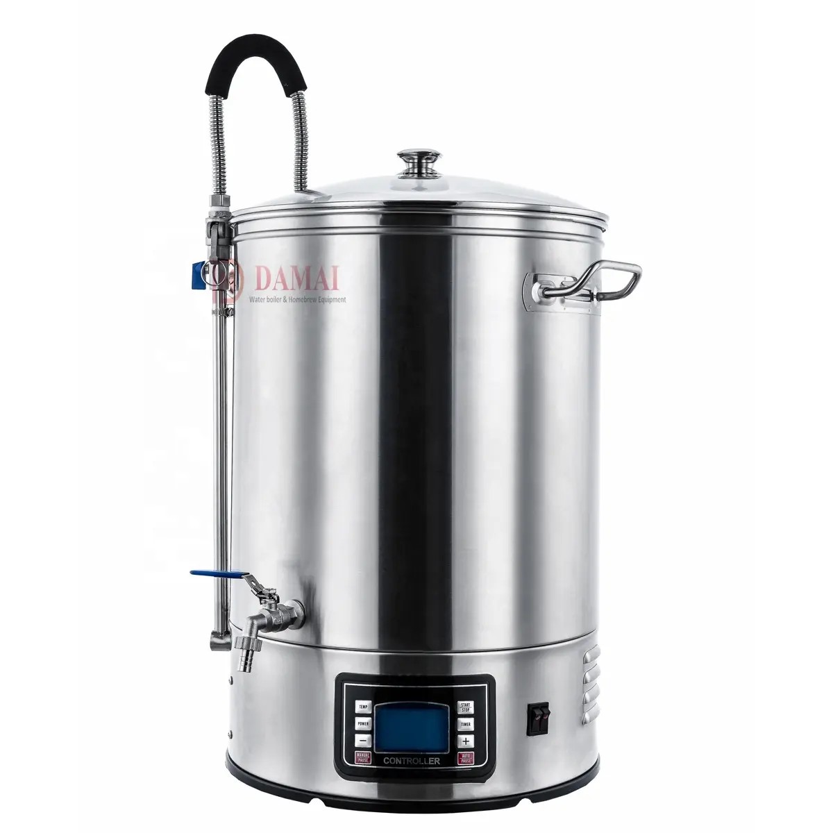 Fermentação caseira de 40l, mini equipamento de cerveja, micro equipamento doméstico em um para a cerveja artesanal com resfriador de aço inoxidável 304 todos