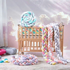 NZMAN 39" 79" 118" 138" 158" Pare-chocs <span class=keywords><strong>de</strong></span> <span class=keywords><strong>lit</strong></span> tressé en peluche pour bébé, coussin <span class=keywords><strong>de</strong></span> protection pour berceau et <span class=keywords><strong>lit</strong></span> <span class=keywords><strong>de</strong></span> bébé, doux - Product Image 2