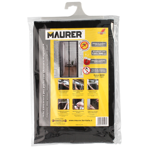 Cortina Mosquitera con Cierre Magnético 120 x 240 (H) cm. Negro - Product Image 5