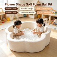 Piscine à balles en mousse souple en forme de fleur, piscine à balles pour enfants, piscine à balles pliable pour tout-petits, pour aire de jeux, garderie, école maternelle
