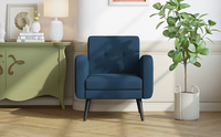 Fauteuil tapissé de siège de double plate-forme de jambes en métal de salon de loisirs pour le salon
