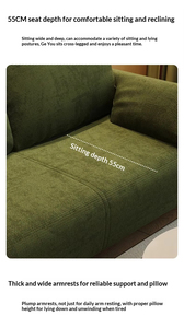 Canapé sectionnel inclinable moderne 2 places en velours côtelé <span class=keywords><strong>vert</strong></span>, confortable pour salon, centre commercial, villa - Vente chaude - Product Image 6