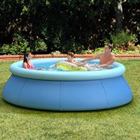 Piscine gonflable ronde pour adultes, idéale pour les fêtes aquatiques d'été en famille dans le jardin, piscine hors sol gonflable.