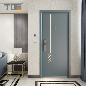 Porte en fer personnalisée Portes de sécurité en acier Porte d'entrée antivol extérieure de sécurité pour la maison - Product Image 2