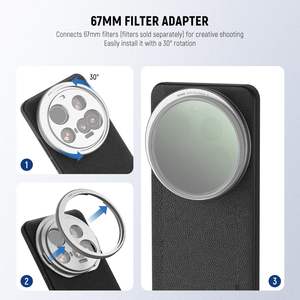 Para Xiaomi 15 Ultra, Funda de TPU y PC con Aspecto de Cuero Sintético y Protector de Lente de Cámara de 17 mm - Product Image 5