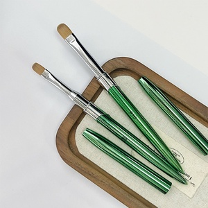 Factory Wholesale Customized High Quality <b>Round</b> Head 100% Kolinsky Nail <b>Brush</b> Crimped Uv Nail Gel Construction <b>Brush</b> OEM/ODM - Product Image 1