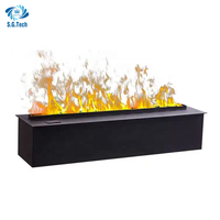 Cheminée murale électrique à vapeur d'eau 2026 avec effet de flamme, brûleur en acier inoxydable