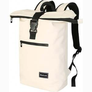 Free Sample Unisex Custom Logo Roll Top <b>Backpack</b> <b>Waterproof</b> Oxford Sport and Office Rucksack With Gym Accessory Zipper Closure - Product Image 3