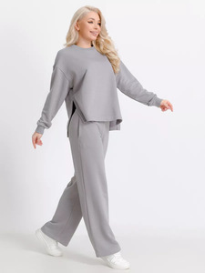 Conjunto de Sudadera y Pantalones para Mujer al por Mayor, Ropa Casual de Calle con Logotipo Bordado - Product Image 2