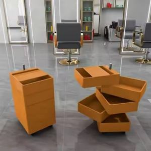 Carrito Auxiliar con Ruedas para Peluquería y Salón de Belleza, Mueble de Salón Moderno de Plástico - Product Image 4