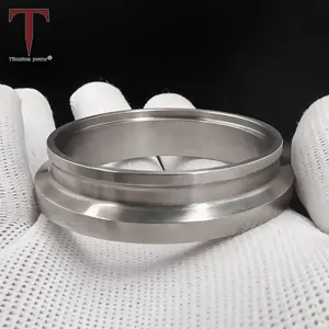 Tanium-Anpassbarer 51mm/63mm Rohrflansch wassergekühlte externe Turbine Auspufftür Titan-Abfallschutzwinkel-Flansch für Pkw