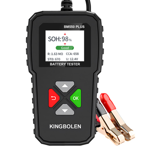 Kingbolen BM550 PLUS Probador de Baterías de Coche 6V 12V 24V, Analizador Interno de Motor AC de 100-2000 Voltios y 2Ah-220Ah, BM550 PLUS - Product Image 3