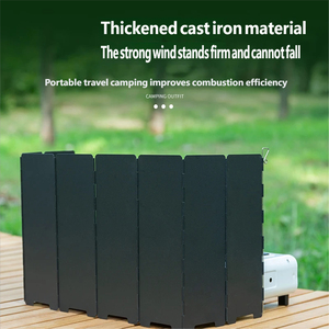 Protection contre le vent de haute qualité pour cuisinière à <span class=keywords><strong>gaz</strong></span> à 8 plaques, <span class=keywords><strong>camping</strong></span> en plein air, pique-nique, brûleur de cuisson, écran coupe-vent, déflecteurs de vent - Product Image 3