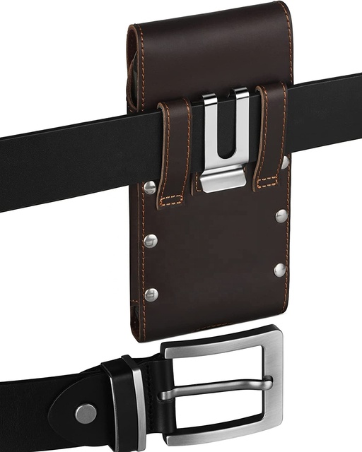 Custom Hard Shell Cell Phone Travel Pouch With Metal Belt Clip Case for Iphone 14 Pro Max Mobile Phone Case Bag