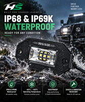Projecteur de travail LED HSSH 2 pouces 20W ultra-plat à montage encastré, éclairage de scène ultra-large pour ATV, UTV, camion, SUV