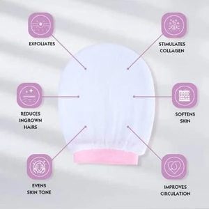 Customized Pure <b>Silk</b> Exfoliating <b>Glove</b> Moroccan Hammam Bath Scrub <b>Glove</b> Mitt Peeling Turkish <b>Silk</b> Exfoliating Body Mitt - Product Image 4