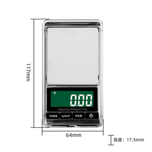 เครื่องชั่งเครื่องประดับอิเล็กทรอนิกส์ 500 กรัม x 0.01 กรัม เครื่องชั่งดิจิตอลแบบพกพาสำหรับชั่งทองและยาจีน - Product Image 1