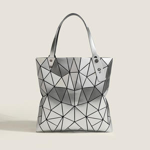 2025 Spring Summer Fashion Large Capacity <b>Zip</b> Two Lady's Random Bill Lading Shoulder <b>Shopping</b> <b>Bag</b> Geometric PVC Polyester - Product Image 3