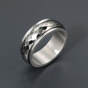 Retro Punk Minimalist Geometric Rotating <b>Ring</b> SA1054 Unisex Gift Jewelry - Product Image 2