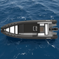 Bateau gonflable de Sport de 25 pieds RHIB 760 en aluminium côtelé Hypalon