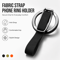 Support de téléphone portable magnétique portable avec anneau creux en alliage de zinc et sangle de poignet en silicone pour utilisation sur support de bureau