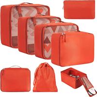 Ensemble de 8 sacs de rangement compressibles en polyester, cubes de rangement extensibles pour organiser les vêtements
