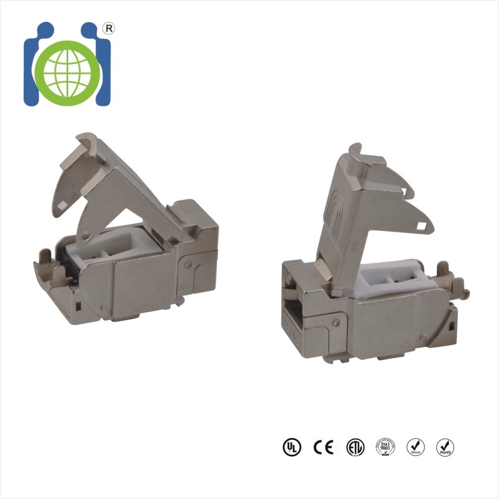 Сетевые Аксессуары 90 градусов rj45 ftp cat6a CAT7 бесинструментальный keystone jack CAT6