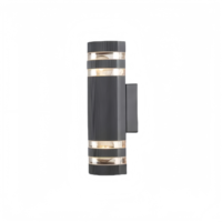 Lampe murale extérieure cylindrique de style européen moderne, douille GU10/E27, diffuseur en polycarbonate étanche, alliage d'aluminium