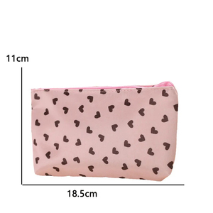 Girl Cosmetic <b>Bag</b> Heart Print Make up <b>Bag</b> Toiletries Organizer Wash Storage Makeup <b>Bag</b> Organizer Beauty Case Makeup Accessories - Product Image 1