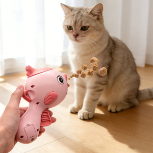 Nouveau Jouet Interactif 2-en-1 pour Chat en Plastique, Lanceur de Friandises et Aliments Infrarouge, Dispositif d'Entraînement en Forme de Dessin Animé, Vente Chaude 2026 - Product Image 1
