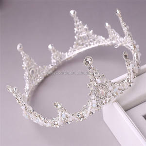 Diadème baroque en strass RE4117, couronne de mariée faite à la main pour les Quinceañeras - Product Image 2