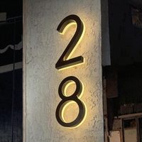 Panneau d'affichage LED 3D personnalisé, éclairé par l'avant, en tôle galvanisée, à fixer au mur, intérieur/extérieur, maison, centre commercial, parc, multicolore, bureaux, magasins