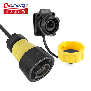 YM24 Đầu Nối Chống Nước <span class=keywords><strong>RJ45</strong></span> Đầu Nối Ổ Cắm <span class=keywords><strong>RJ45</strong></span> Ethernet Gắn Bảng Mặt Trước - Product Image 1