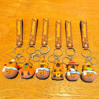 Porte-clés pendentif dauphin mignon Pibala, figurine de dessin animé, vente en gros, fabriqué à la machine en silicone, caoutchouc, PVC, métal
