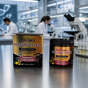 Crème de massage au venin de serpent et curcuma Sifuland 120ml, action rapide, baume apaisant pour les muscles et les articulations, pommade, OEM, étiquette privée - Product Image 5
