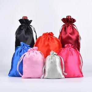 Bolsa de Joyería Personalizada de Satén de Seda Blanca con Cordón para Empaque de Regalos con Logotipo Personalizado - Product Image 3