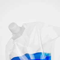 Pochette à bec debout transparente en plastique recyclable pour l'emballage de boissons Sac de type PE Stockage écologique