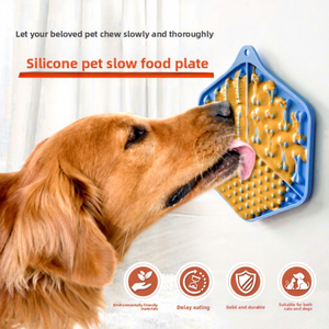 ชามอาหารสัตว์เลี้ยงซิลิโคนแบบมีช่องแบ่ง ป้องกันการสำลัก พร้อมจุกดูดสุญญากาศ ทนทาน พิมพ์โลโก้ได้ตามต้องการ สำหรับแมวและสุนัข - Product Image 1