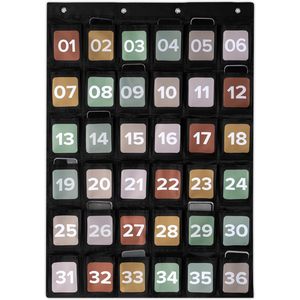 Cell Phone Holder Pocket Chart 36 <b>Numbered</b> Slots Hanging Organizer For Classroom Storage Behind <b>Doors</b> On Walls Rectangle Plastic - Product Image 1