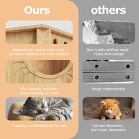 Nichoir en bois pour lapins et chats - Cage extérieure pour animaux de compagnie, petit habitat pour animaux, facile à assembler