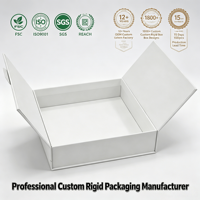Scatola Regalo Rigida di Lusso Personalizzata Bianca a Doppia Porta con Coperchio Magnetico per Gioielli e Cosmetici, Nuovo Design per il Mercato USA