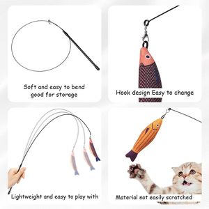 Jouets pour animaux de compagnie : Jouet interactif pour chat en forme de poisson, souple, durable, avec herbe à chat, pour la mastication et le mouvement - Product Image 4